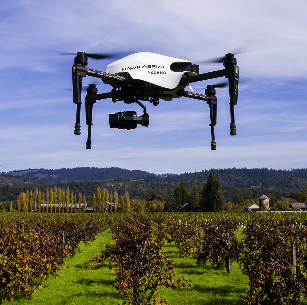 Hawk Aerial Vineyard Drone W/Canopy