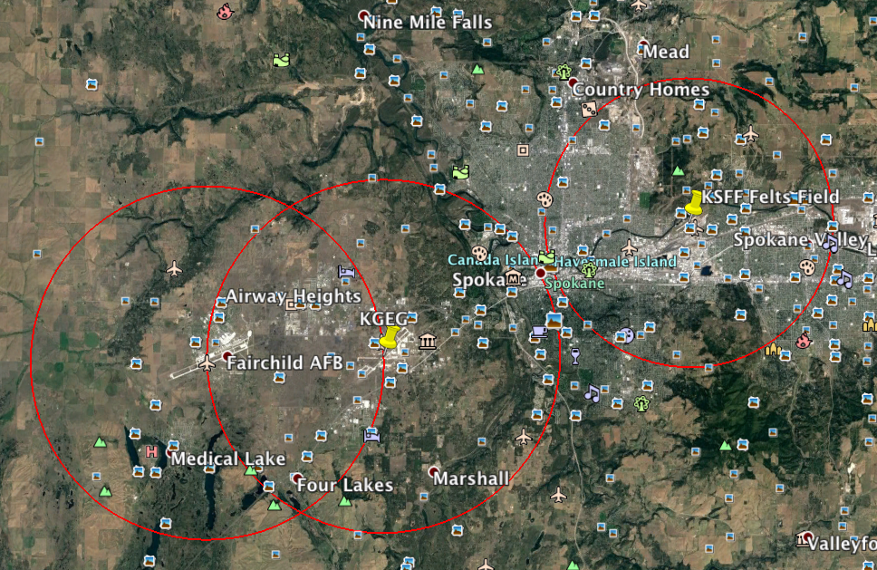 Spokane's Controlled Airspace